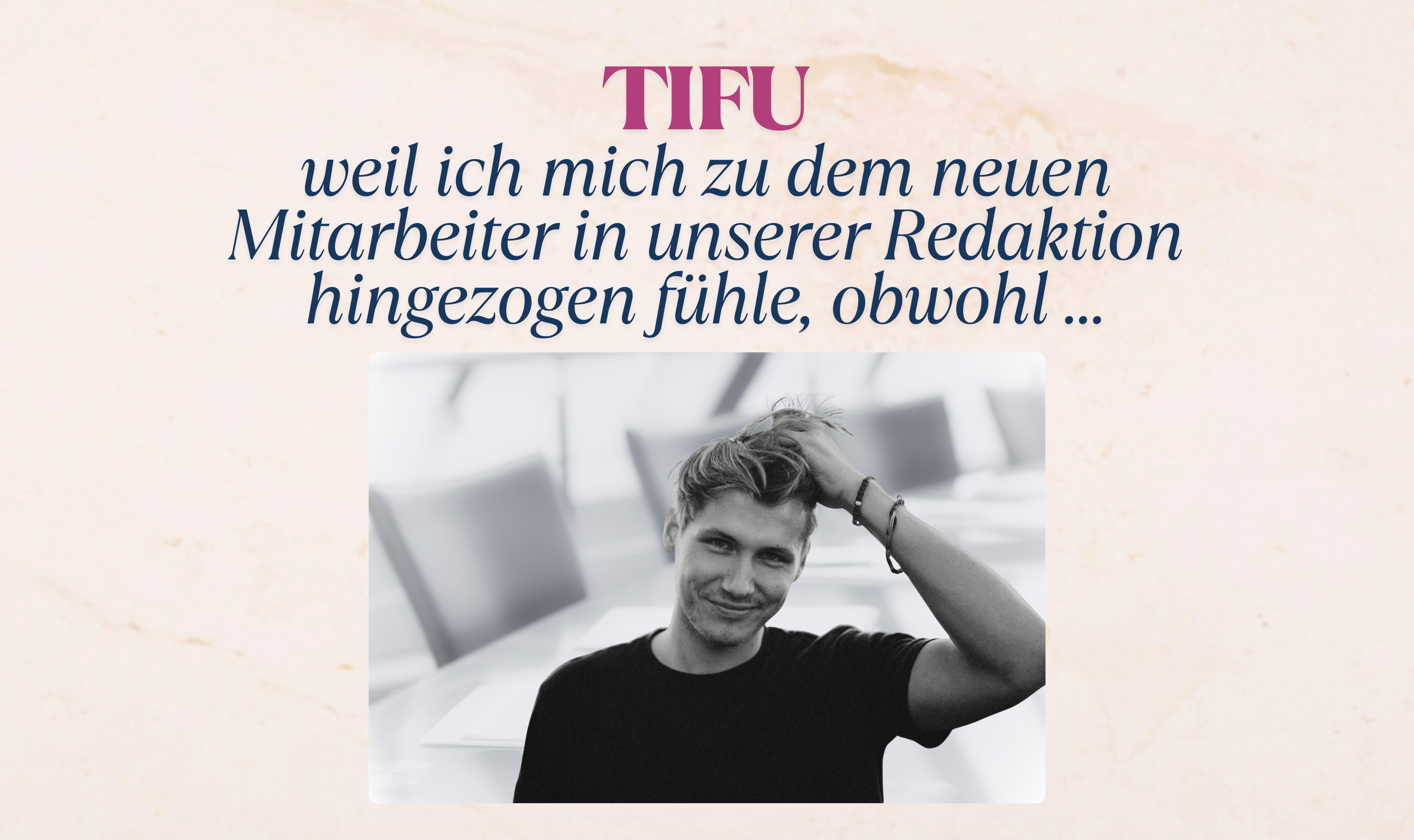 TIFU weil ich mich zu dem neuen Mitarbeiter in unserer Redaktion hingezogen fühle